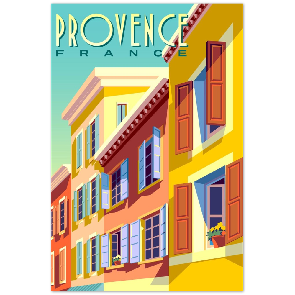Traditional French Houses | Provence France Poster
